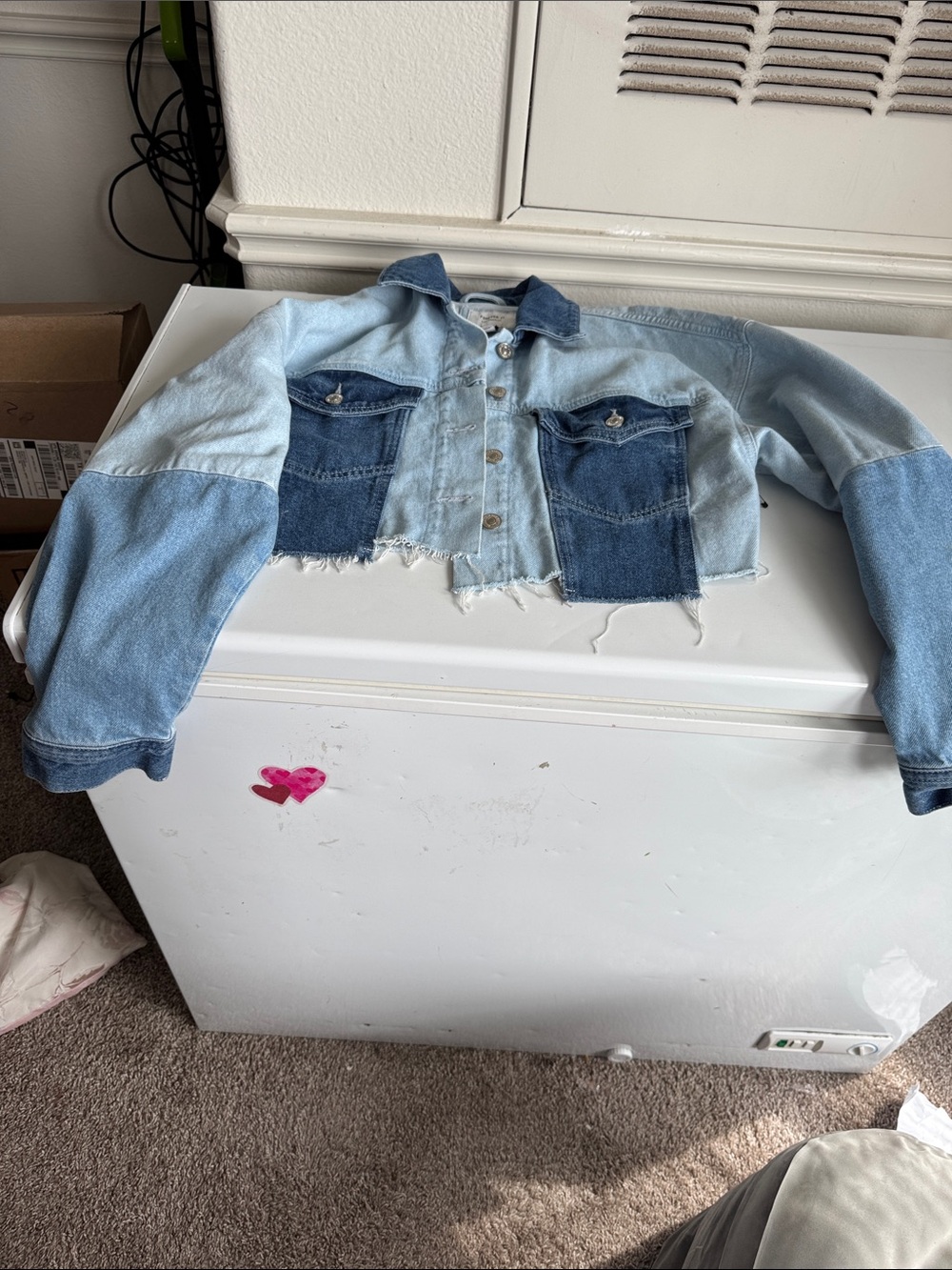 Forever 21 Two-Tone Light & Dark Denim Jacket
